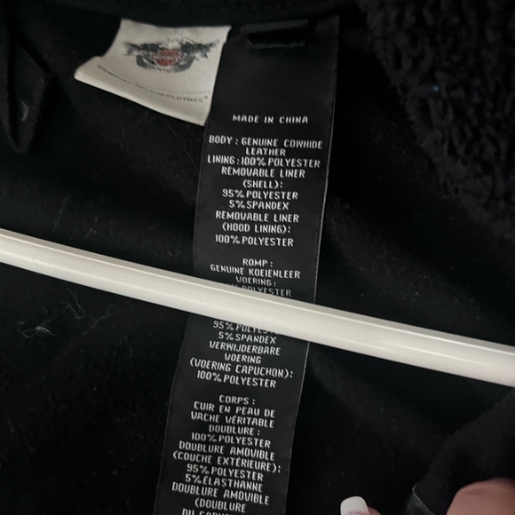 Harley Davidson Riding Jacket with Removable Harley zip up hoodie. - Picture 9 of 14